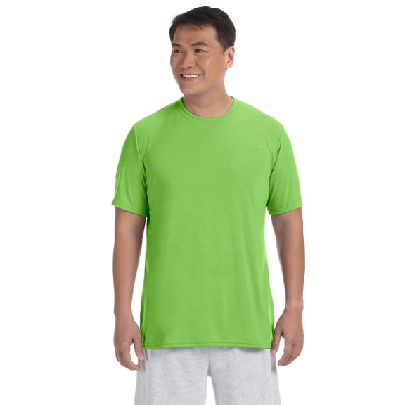 Gildan G420 Adult Performance Adult 5 oz. T-Shirt, Lime, S, Pack Of 6, Men's T-Shirt