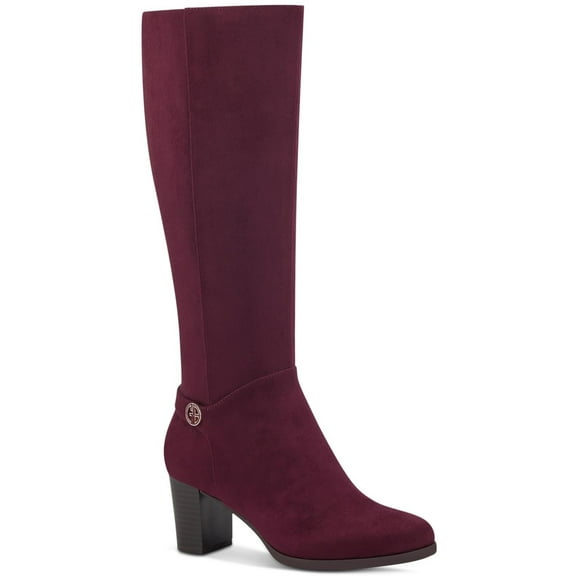 GIANI BERNINI Womens Burgundy Slip Resistant Goring Adonnys Round Toe Block Heel Zip-Up Heeled Boots 5.5 M