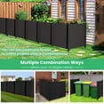 thumbnail image 6 of Gymax Outdoor PVC Privacy Panels 2-Pack Picket Fence W/ 3 Cuspidal Foot Stakes Black, 6 of 10