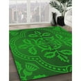 thumbnail image 2 of Ahgly Company Indoor Rectangle Patterned Dark Green Novelty Area Rugs, 2' x 4', 2 of 6