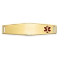 thumbnail image 1 of 14k Yellow Gold Epoxy Enameled Medical Alert Id Off Ctr Soft Plate # 817 Bracelet Component, 1 of 6