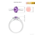 thumbnail image 4 of ANGARA Natural 1.15 Ct. Amethyst with Diamond Classic Ring in 14K White Gold for Women (Ring Size: 12), 4 of 9