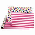 thumbnail image 6 of American Greetings Reversible Birthday Wrapping Paper, Floral, Cupcakes, and Polka Dots (4 Rolls, 120 sq. ft), 6 of 12