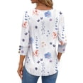 thumbnail image 5 of Fantaslook Womens Tops 3/4 Sleeve with Buttons Dressy Casual Blouses Summer Shirts Beach Vacation Trendy Clothes, 5 of 9
