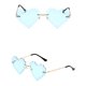 thumbnail image 2 of Sonducket Gafas de sol con forma de corazón para mujer, traje de senderismo y acampada, gafas de protección solar, gafas para fiesta, banquete, Lentes Dorado Azul Claro, 2 of 6