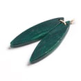 thumbnail image 3 of 5Pair Natural Malachite Pendants for Jrwelry Making Horse Eye 39~42x10~10.5x4~5mm Hole: 1~1.5mm, 3 of 3