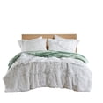 thumbnail image 6 of 2 PCS Twin/Twin XL Shaggy Faux Fur Comforter Mini Set Green/White, 6 of 10