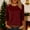 Wine, variant on Women's Pullover Glitter Tops Round Neck Long Sleeve Sweater Basic Casual Solid Color Tunic Tops Fall Soft Sweater