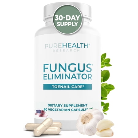 Fungus Eliminator, Toe Nail Fungus Supplement with Wormwood & Caprylic Acid by PureHealth Research
