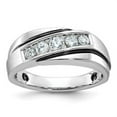 thumbnail image 3 of Diamond2Deal 14K White Gold with Black Rhod Men's 1/2 cttw Lab Grown Diamond Ring Size 10, 3 of 6