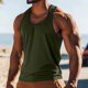 thumbnail image 1 of Camiseta sin mangas de cuello redondo para hombre, camisetas sin mangas de verano para deportes casuales, camisetas de verano para hombre con bloques de color base, camisetas sin mangas de cuello redo, 1 of 6