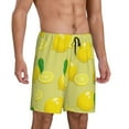 thumbnail image 2 of Easygdp Bright Lemons Men's Short Pajama Pants, Sleep Shorts, Household Pants, Casual Pants with Pockets - Small, 2 of 9