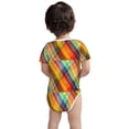 thumbnail image 6 of Rocae Abstract Watercolors Tartan for Baby Climbing Clothes Soft Baby Romper for Active Infants Comfortable and Breathable Crawling Jumpsuit Unisex Baby Outfit 2 Years, 6 of 8