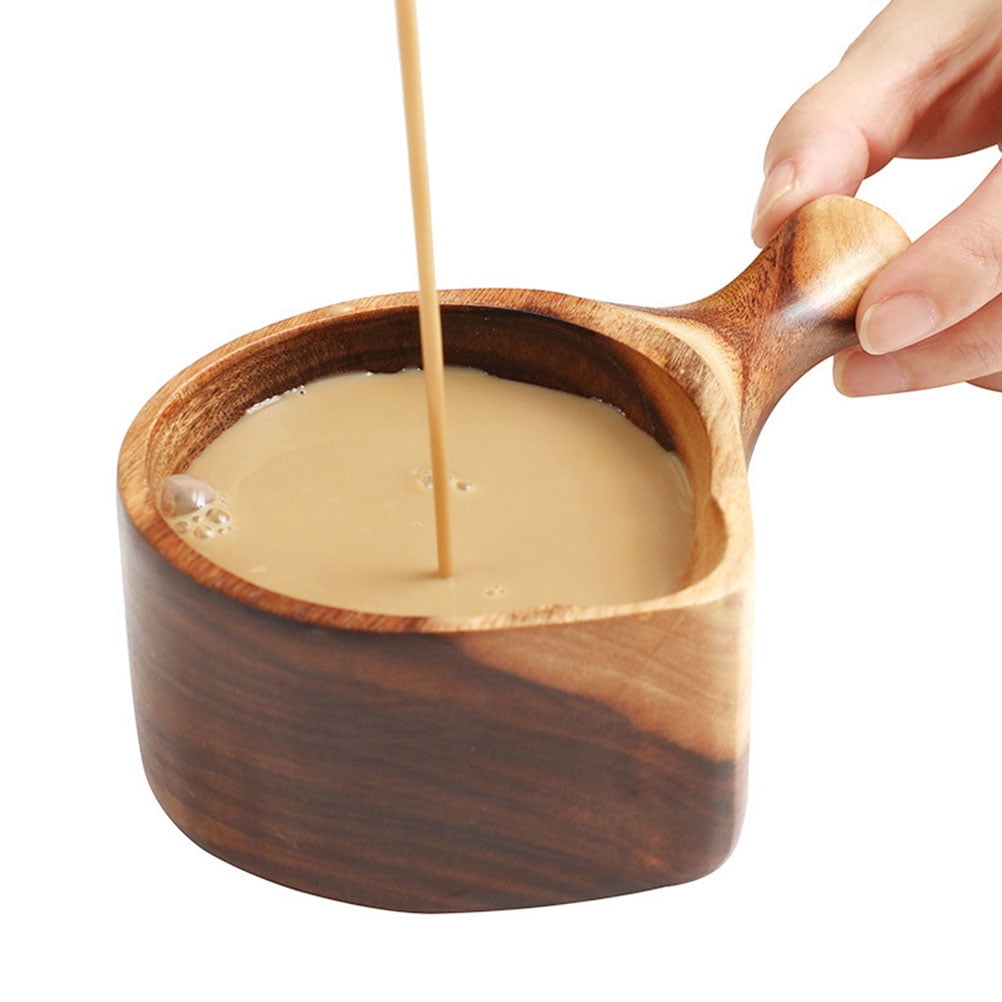 ROMANSENTIAL 1Pc Wood Tablespoon Brown Acacia Wood Soup Scoop for Catering Cooking Use