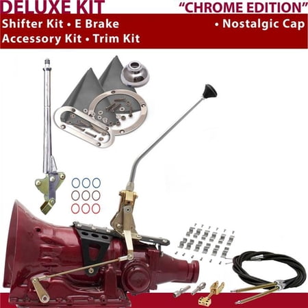 American Shifter AOD Shifter Kit Chrome 12 in. E Brake Cable Clamp Trim Kit for D90D1