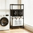thumbnail image 1 of Amzcrzy Plastics Storage Basket Multi Tiered Laundry Hamper with Sorting Bins Space-Saving Clothes Organizer for Bathroom Laundry Room Balcony Multi Compartment Dirty Clothes Storage Rack, 1 of 6