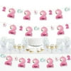 Big Dot of Happiness 2nd Birthday Pink Flamingo - Second Birthday Party DIY Decorations - Clothespin Garland Banner - 44 Pieces