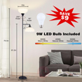 thumbnail image 7 of Lambaolom 76" Bohemian Flexible Torchiere Floor Lamp with Cream Lamp Head, 7 of 7