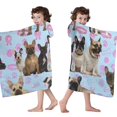 thumbnail image 4 of French Bulldogs Hooded Bath Towel，60"x35" for Ages 3 To 12 Kids, Quick Dry Lightweight Soft Microfiber Hood Beach Towel Cover Up for Kids, 4 of 7
