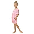 thumbnail image 6 of Xmarks Mommy and Me Pajamas Set Polka Dot Print Short Sleeve Crewneck Tee with Polka Dots Short, 6 of 8