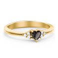thumbnail image 1 of Birthstone Heart Ring with Shoulder Accents - Smokey Quartz (June), 1 of 4