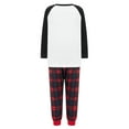 thumbnail image 3 of Hirigin Family Christmas Pajamas Matching Sets, Long Sleeve Elk Print T-shirt with Plaid Pants Sleepwear Loungewear, 3 of 8
