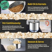 Great Northern Popcorn 6.5-Quart Stainless-Steel Stovetop Popcorn Maker