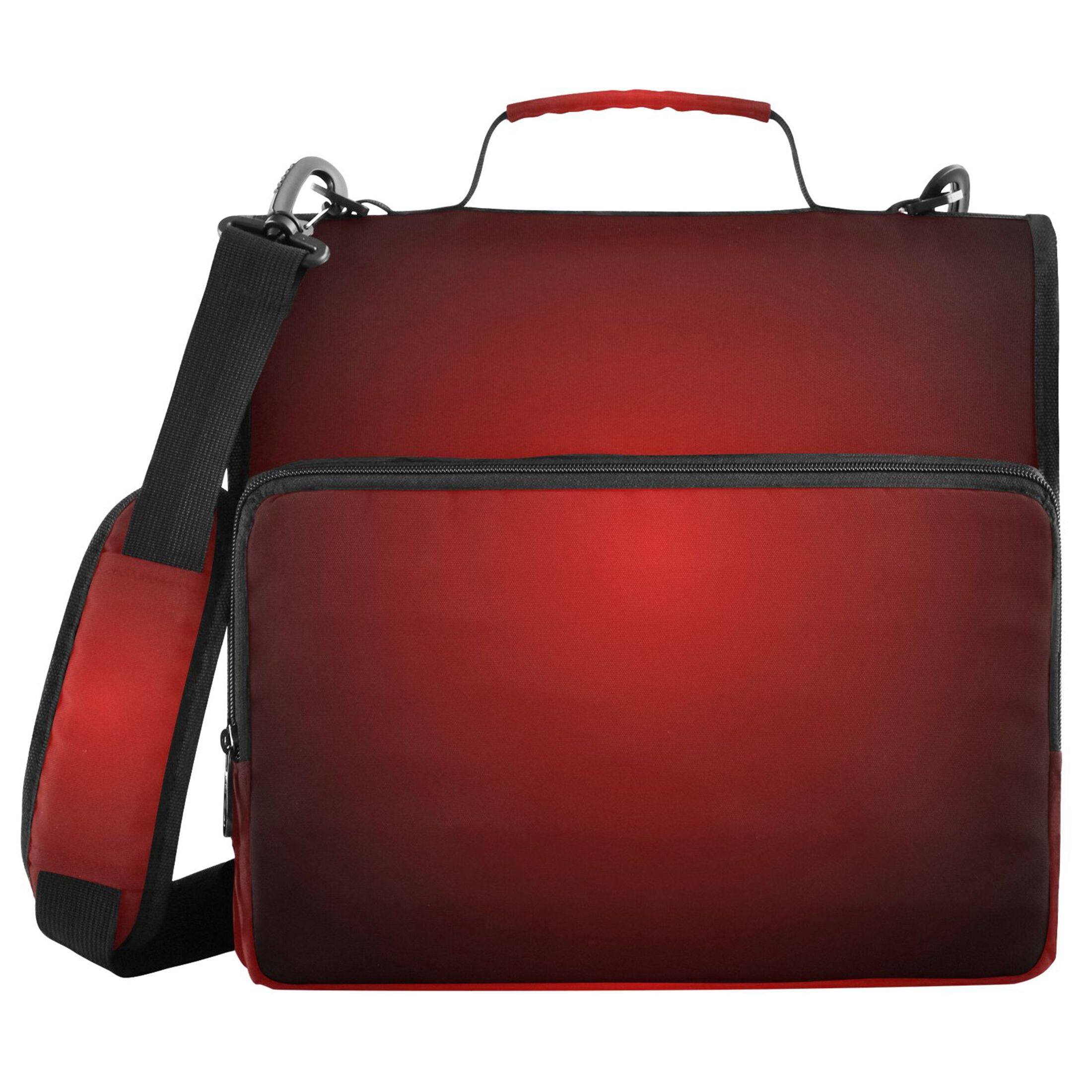 ALAZA Zipper Binder Gradient Red 3 Ring Trapper Keeper File Folder Organizer Bag