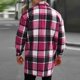 thumbnail image 4 of Blusa y camisa de manga larga con cuello vuelto para hombre, blusa holgada informal a cuadros a la moda con botones y cuello vuelto, blusa de poliéster para hombre, 4 of 4