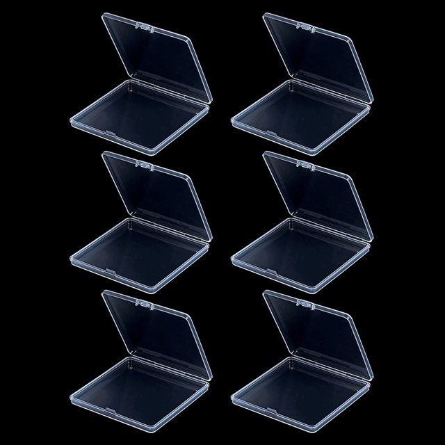 Dinheiro 6 Piezas Mini Cajas de Contenedores de Almacenamiento de Cuentas Transparentes de Plástico para Recoger Artículos Pequeños, Cuentas, Joyas