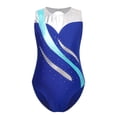 thumbnail image 6 of Zaldita Kids Girls Sleeveless Gymnastics Leotard Athletic Bodysuit Jumpsuit Ballerina Dance Ballet Unitard Activewear Blue 6, 6 of 7