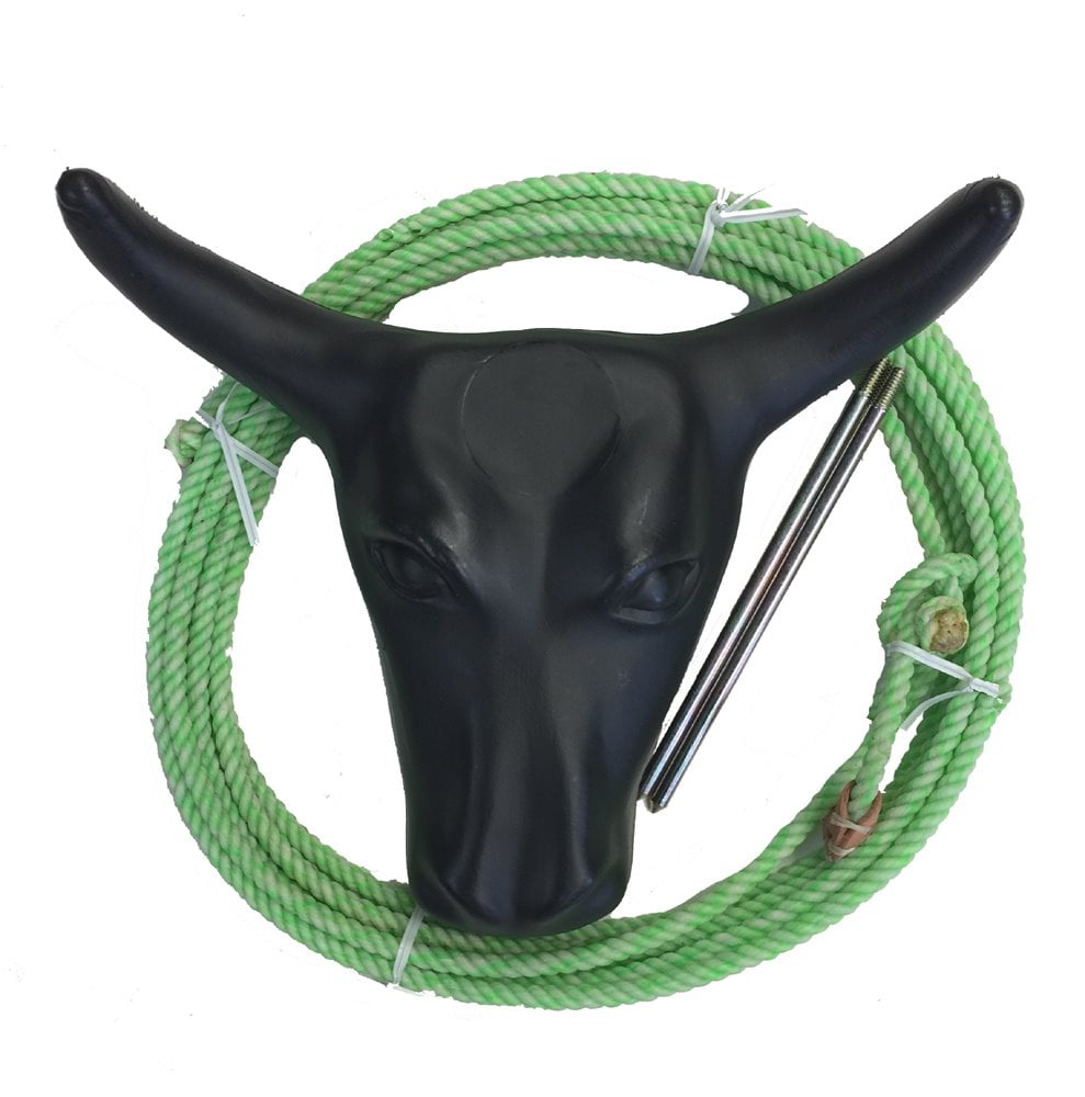 AJ Tack Kids Roping Practice Steer Head Dummy Lariat Rope Set Hay