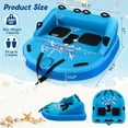 thumbnail image 2 of Gymax 2 Person Inflatable Towable Tubes for Boating Water Tubes for Boats to Pull, 2 of 10