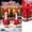 Santa Red Polyester Porch Goose Outfit, variant on Porch Goose Outfit, Construction Worker Costume Set with Reflective Vest and Orange Hat, 23 Inch Funny Goose Clothes for Outdoor Decor, Complete Set