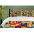 thumbnail image 4 of Ambesonne Retro Duvet Cover Sets, Pop Art Grunge Fruits, 2-Queen, Multicolor, 4 of 7