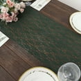 thumbnail image 2 of Efavormart Floral Lace Premium Table Top Runner For Weddings Birthday Party Decor Fit Rectangle and Round Table - Hunter Emerald Green, 2 of 11