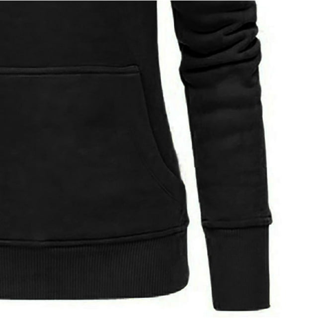 Sweat à Capuche Col Roulé Manches Longues pour Femmes
