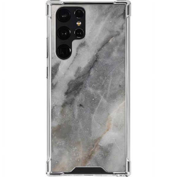 Skinit Marble Stone Taupe Galaxy S22 Ultra Clear Case