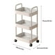 thumbnail image 2 of Carrito de almacenamiento con ruedas de 3 niveles para ropa y armarios. Organizador multiusos de plástico para cocina, sala de estar, oficina y baño., 2 of 3