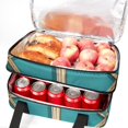 thumbnail image 5 of Easter Double Layered Insulated Refrigerated Large Capacity Handheld Lunch Bag with Two Compartments - 7.1x11.4x16.1 Inches, 5 of 6