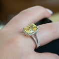 thumbnail image 4 of 6.50 carat Lab yellow sapphire engagement ring, large gemstone engagement ring,, 4 of 5