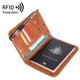 thumbnail image 3 of Nueva bolsa de pasaporte RFID Simple multifuncional bolsa de documentos de cuero PU portátil de viaje para mujer soporte de pasaporte delgado (marrón claro) oso de fresa Electrónica, 3 of 5