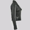 thumbnail image 7 of Leather Jacket Sevevn Womens Faux Leather Motorcycle Jackets Classical Black PU Slim Short Biker Coats, 7 of 7