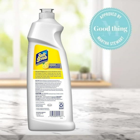 Soft Scrub All Purpose Surface Cleanser, Lemon Scent, 24 oz each (2 count)