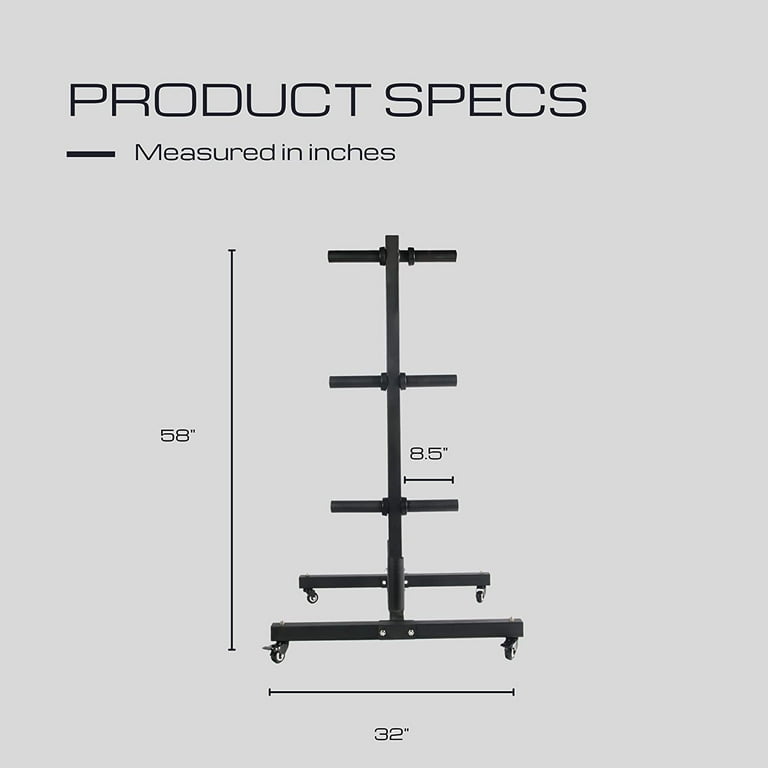 Portable plate and barbell storage tree sale