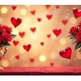 thumbnail image 4 of Valentine's Day Romantic Backdrop Banner with Roses and Hearts for Party Supplies Wedding Decorations Photography Background Props, 4 of 4