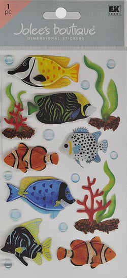 Jolee/'s Boutique Dimensional Stickers-Large Tropical Fish E5050285