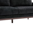 thumbnail image 6 of Christopher Knight Home Modern 75.75" Loveseat Sofa, Chenille Couch with Cushion and Wooden Legs, Black, 6 of 13