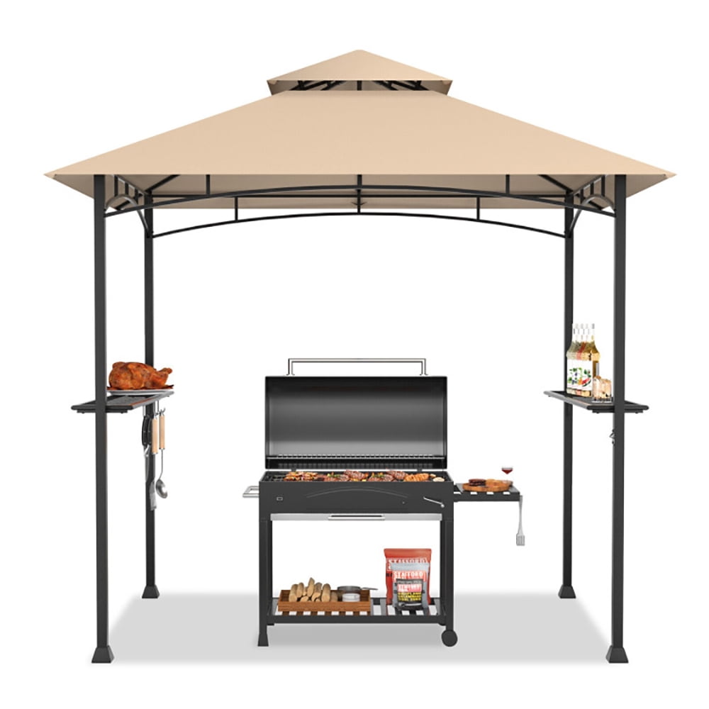 Aimee Lii 8 x 5 Feet 2-Tier BBQ Grill Gazebo Barbecue Canopy, Backyard Canopy Gazebo for Party Wedding Aimee Lii 8 x 5 Feet 2-Tier BBQ Grill Gazebo Barbecue Canopy, Backyard Canopy Gazebo for Party Wedding