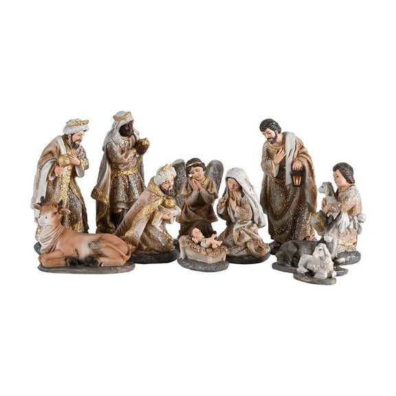 Nativity Holy Family Glitter Finish 5.5H